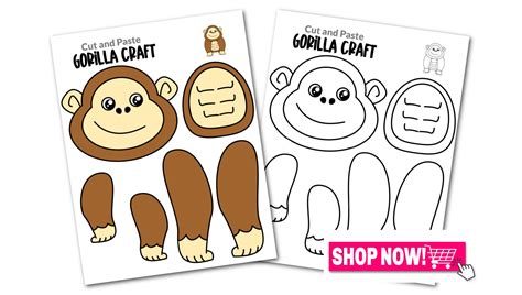 Printable Gorilla Craft Template – Simple Mom Project