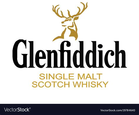 Glenfiddich whiskey brand Royalty Free Vector Image