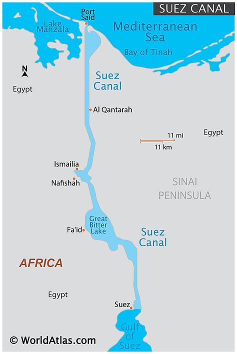 The Suez Canal - WorldAtlas