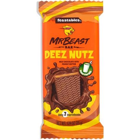 Buy Mr. Beast Deez Nuts With Peanut Butter Covered With Delicious Smooth & Creme Milk Chocolate ...