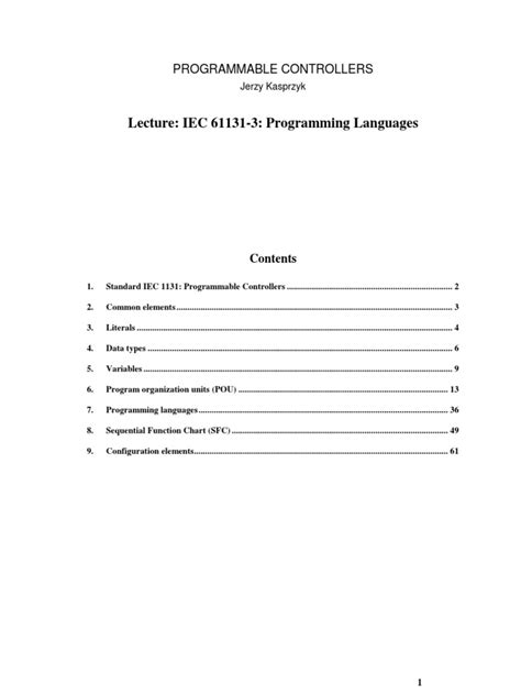 IEC 61131-3 - Programming Languages | Trigonometric Functions | Programmable Logic Controller