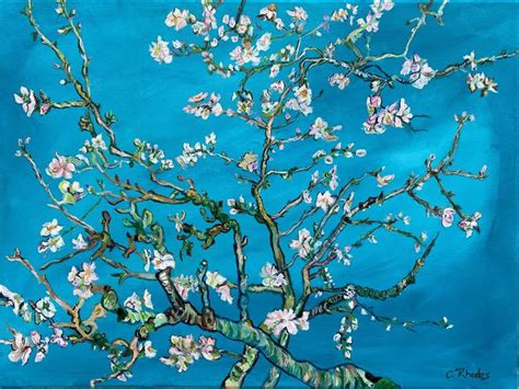 Almond Blossoms (after Van Gogh) Painting by Corbyn Rhodes | Saatchi Art