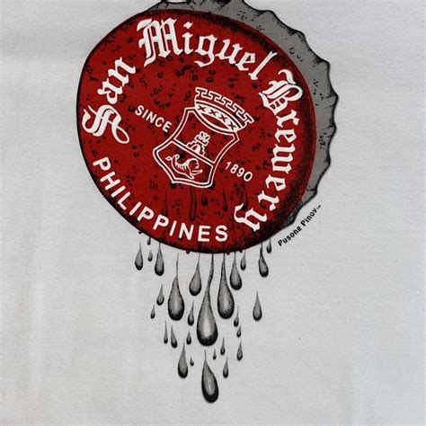 San Miguel Brewery Philippines Logo T-shirt - Size:... - Depop