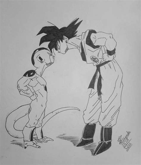 Goku and frieza by Justanormalartsit on DeviantArt