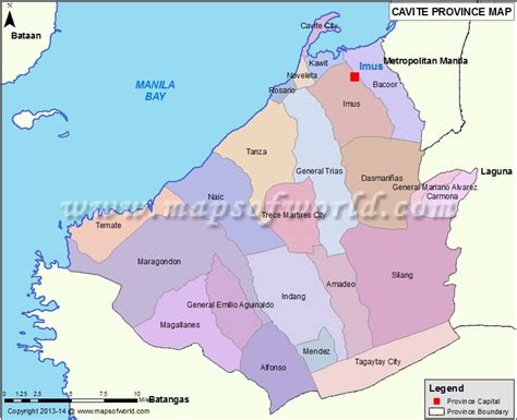 Cavite Map | Map of Cavite Province, Philippines