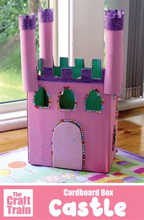 Cardboard castle craft for kids - The Craft Train