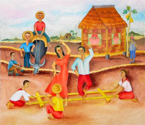 Tinikling Painting by Miriam Besa