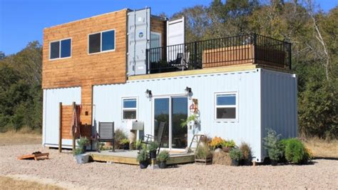 Family's Two-Story Shipping Container Tiny Home