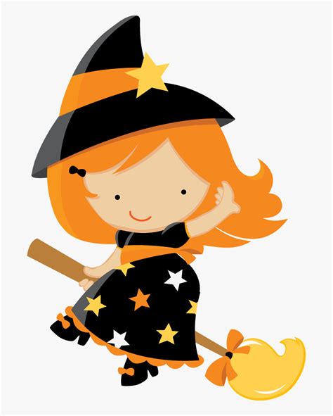 Cute Witch Clipart, HD Png Download - kindpng