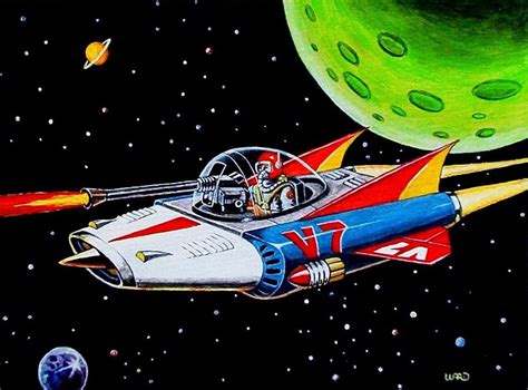 1950s science fiction art | ... George Bryan Ward - V7 Spaceship Fine Art Prints and Posters for ...