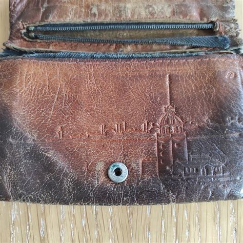 Antique Leather Wallet, Vintage Genuine Leather, Handmade - Etsy