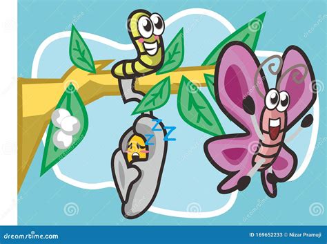 The Metamorphosis of the Butterfly. Eggs, Caterpillar, Pupa, Butterfly. Metamorphosis ...