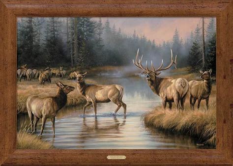 Misty Herd - Framed Print - American Expedition | Wildlife art, Animal ...