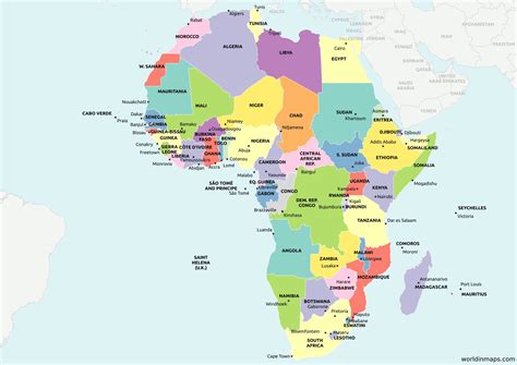 Political Map of Africa - World in maps