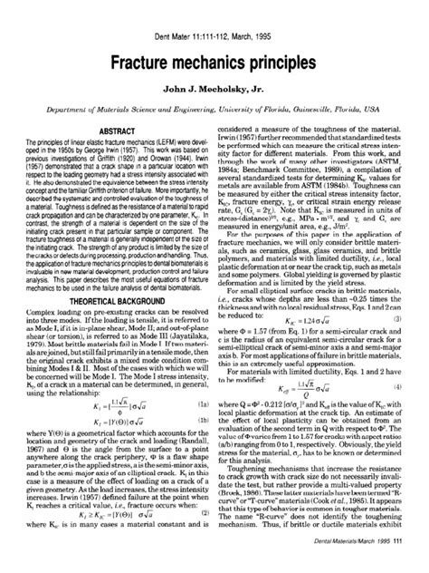 Fracture Mechanics | PDF | Fracture | Fracture Mechanics