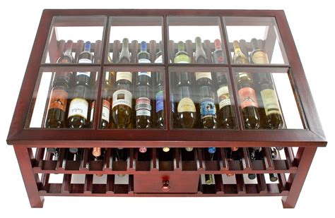 Glass Top Wine Rack Table | A Creative Mom