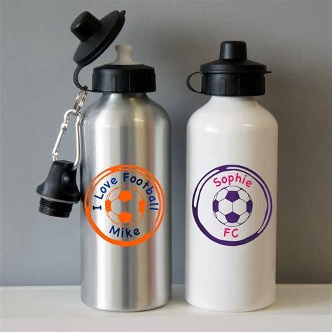 personalised football water bottle by simply colors | notonthehighstreet.com