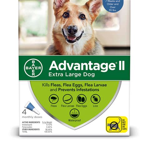 Advantage II Once-A-Month Topical Extra Large Dog Flea Treatment, 4 mo., Over 55 lbs. | Petco