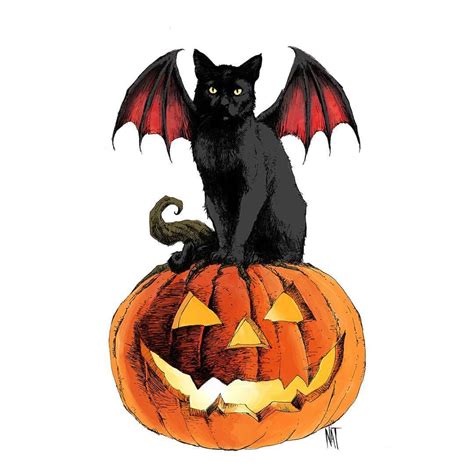 Nat Jones (Halloween is coming, time for a new Bat Cat piece!...)