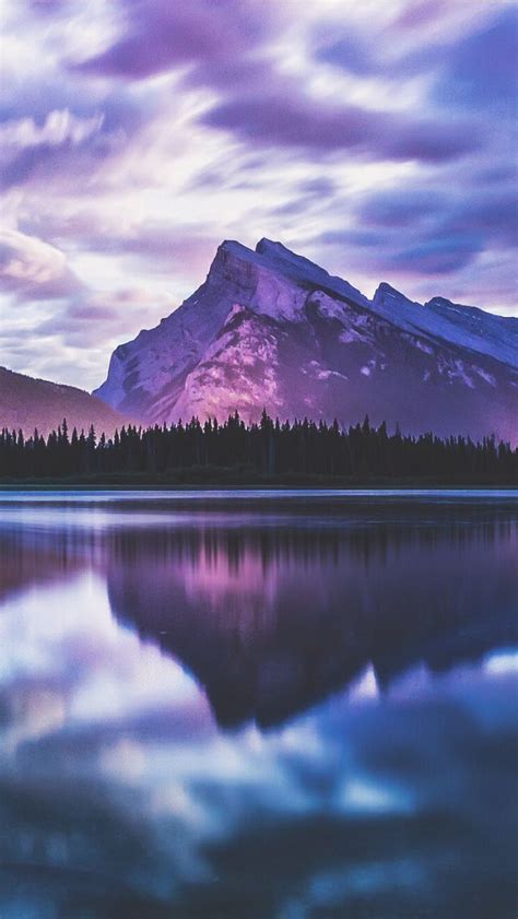 Purple Mountain Sunset Wallpaper