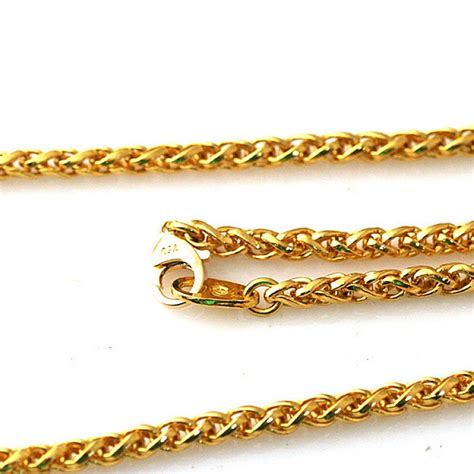 24k solid gold Men's Necklace pure gold chain | Etsy