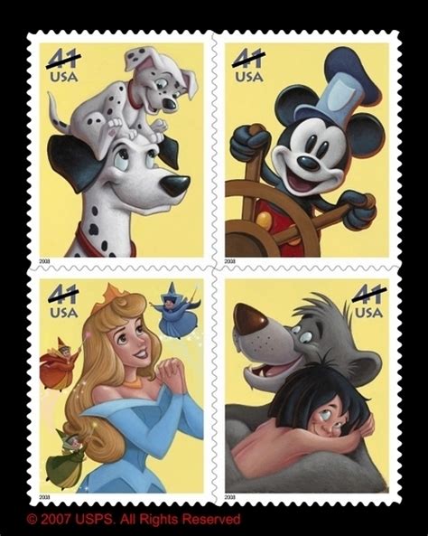 Disney Stamps - Classic Disney Fan Art (10503352) - Fanpop