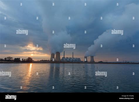 Steam from the Power station Stock Photo - Alamy