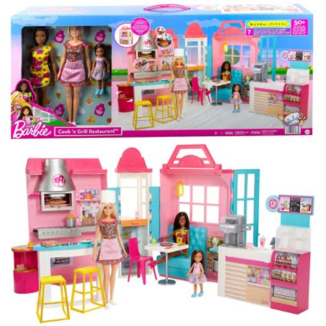 Barbie® Restaurant And Coffee Shop Dollhouse, Dolls And Accessories Set | lupon.gov.ph