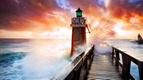 Lighthouse At Sunset Wallpapers - Wallpaper Cave