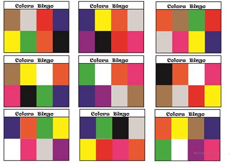 Colors Bingo - English Esl Worksheets For Distance Learning - Printable ...