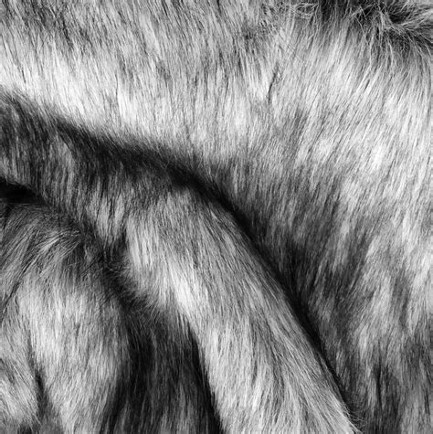 Realistic faux fur fabric, soft and silky effect – Grey | furfabric.lt