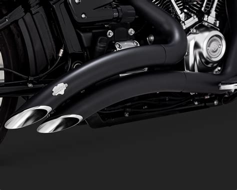 Vance & Hines Big Radius 2 into 2 Exhaust BLACK - Harley Davidson 2018-2020 Breakout & Fat Boy ...