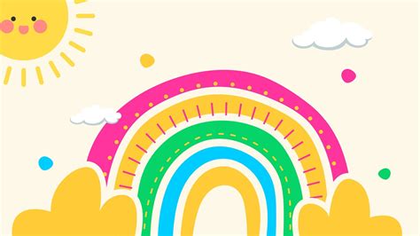 Cartoon Rainbow Background in Illustrator, SVG, JPG, EPS, PNG ...