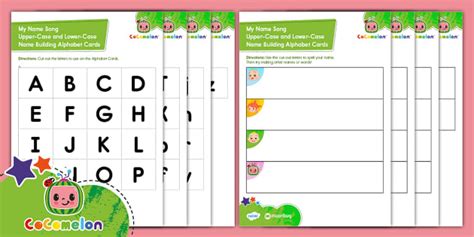 FREE! - CoComelon: Upper-Case & Lower-Case Name Building Cards