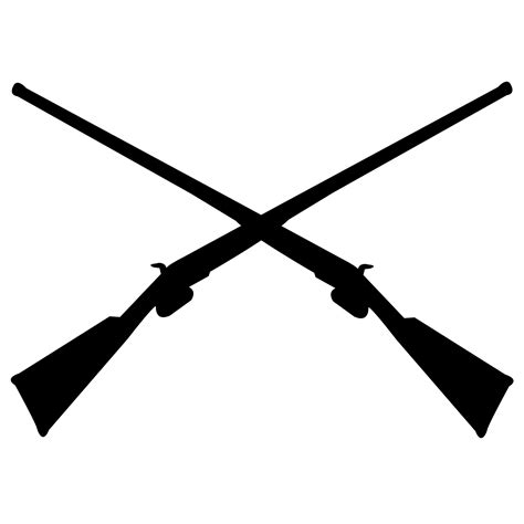 crossed rifles silhouette clipart - Clipground