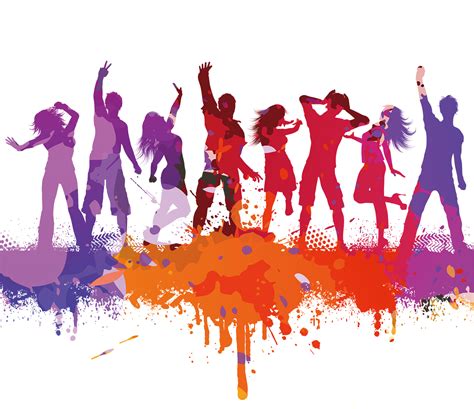 Dance party Dance party Silhouette - Color silhouettes of men and women png download - 1402*1211 ...