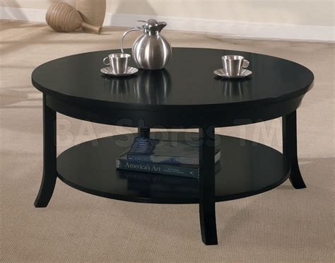 Gardena Black Coffee Table | Coffee tables AF-08000/0 | Round wood coffee table, Round black ...