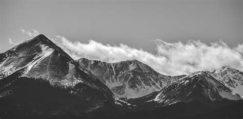 Free Images : nature, snow, cloud, black and white, fog, mountain range, weather, summit, west ...