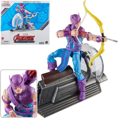 Avengers 60th Anniversary Marvel Legends Hawkeye with Sky-Cycle 6 Inch Action Figure