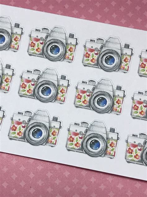 Camera Stickers Planner Sticker | Etsy