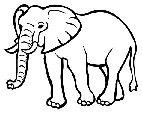 Clipart - elephant - lineart