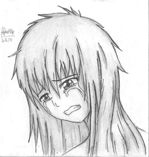 Sad-Anime-Girl-Crying-Drawing-4 by 21wildwolf on DeviantArt