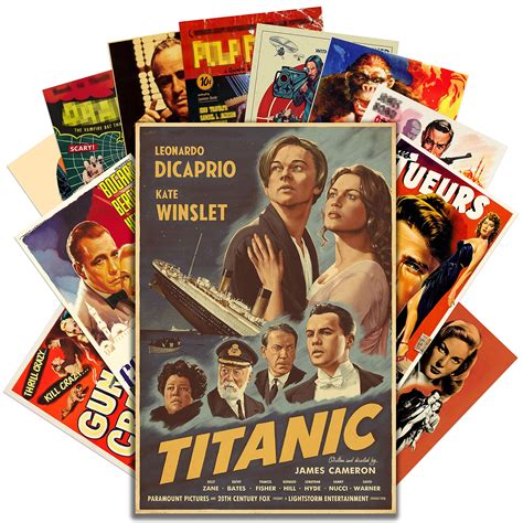 Buy HK Studio Vintage Movie s - Bigger Size than Wall Collage Kit, Easy Peel and Stick, Indie s ...