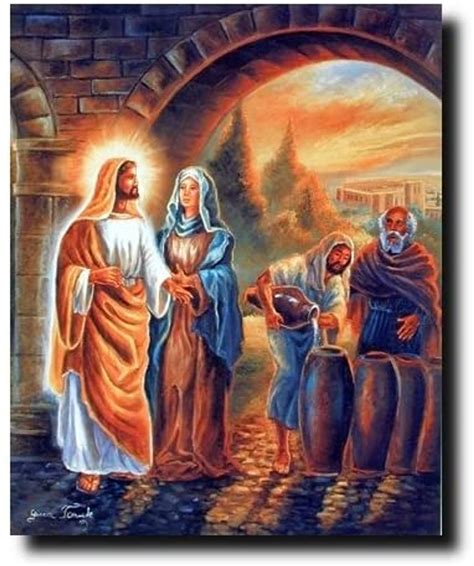 Jesus Christ the First Miracle At Wedding Christian Religious & Spiritual Wall Decor Art Print ...