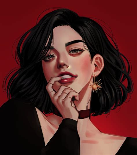 윤슬 on Twitter | Digital portrait art, Digital art girl, Digital art anime