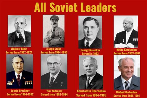 Leaders of the Soviet Union (1922-1991) : r/ANormalDayInRussia