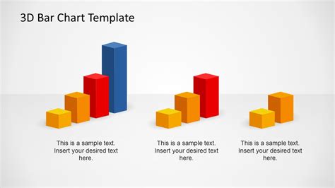 3D Bar Chart Template Design for PowerPoint with 4 Bars - SlideModel