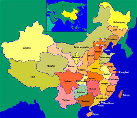 China Map With Cities Printable | China Map Cities, Tourist