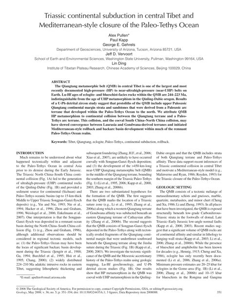 (PDF) Mediterranean-style closure of the Paleo-Tethys ocean