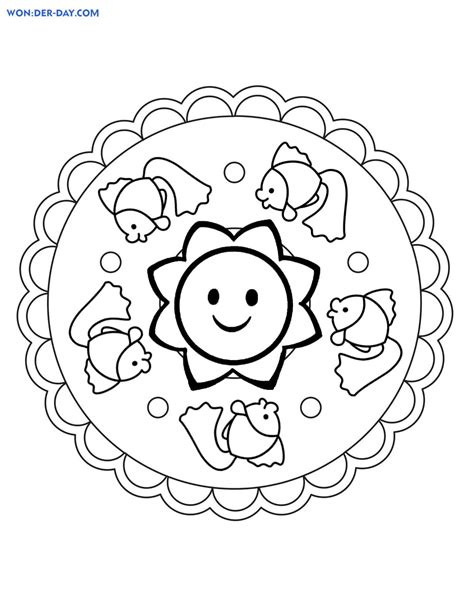 Mandalas dibujos para colorear para niños | Dibujos para pintar